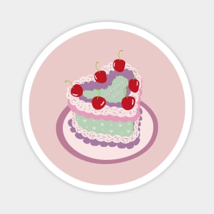 Capricorn Baby Heart Cake Design Magnet